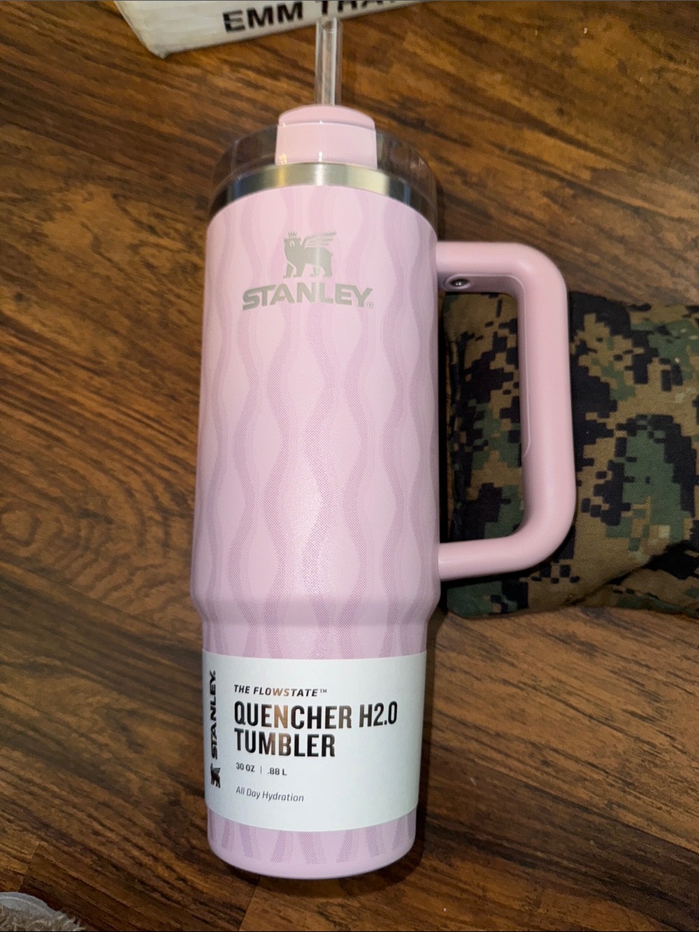 Stanley Pink Insulated Quencher Tumbler with Handle 30 oz